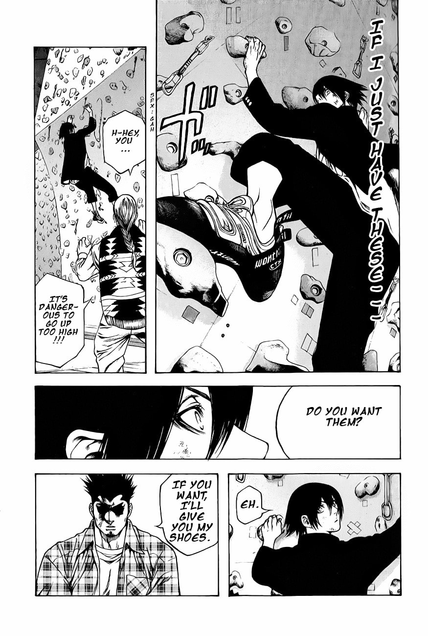 The Climber (Kokou no Hito) Manga Chapter 3 page 17 - Climbing Shoes